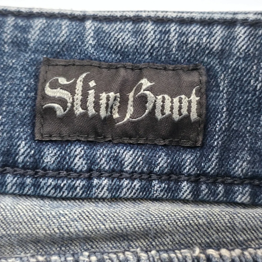 Rock 47 Wrangler Slim Bootcut Jeans Mens 32x30 Blue Medium Wash MRB47KB Western